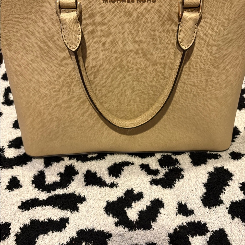 Michael Kors Cream Satchel Bag